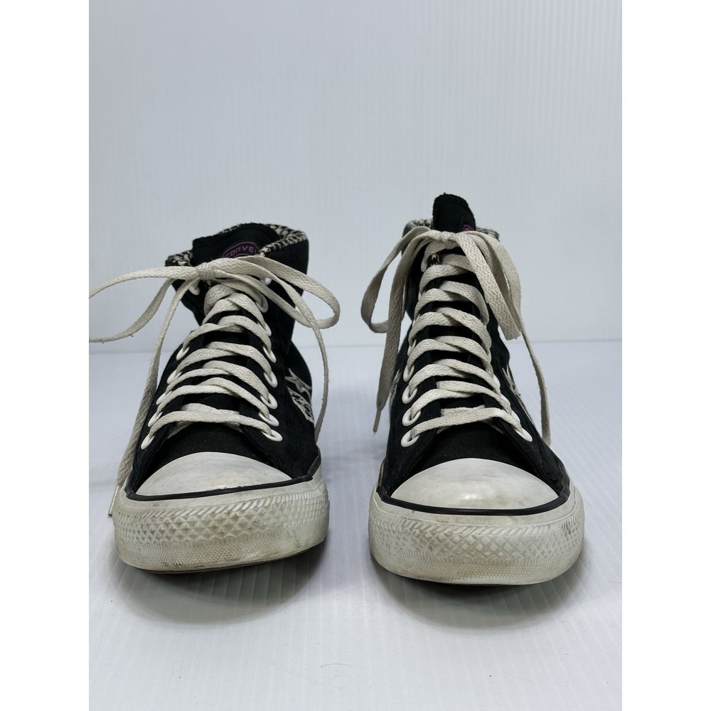 Converse Chuck Taylor All Star Black Houndstooth Canvas High Top Sneakers US 9 - Picture 2 of 16